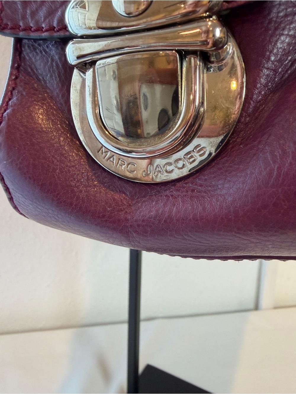 Vintage Marc Jacob’s Blake Satchel Bag in Rich Bordeaux Y2K - Picture 4 of 9